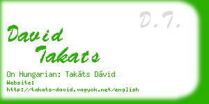 david takats business card