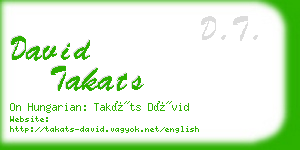 david takats business card